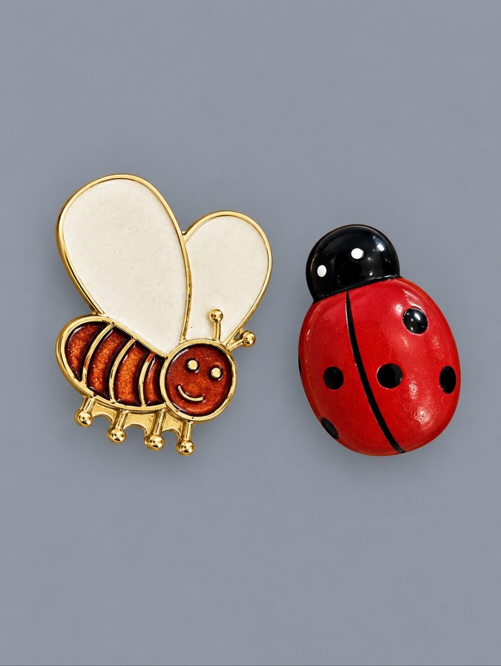 3/$30 Vintage Bee and Ladybug Pins